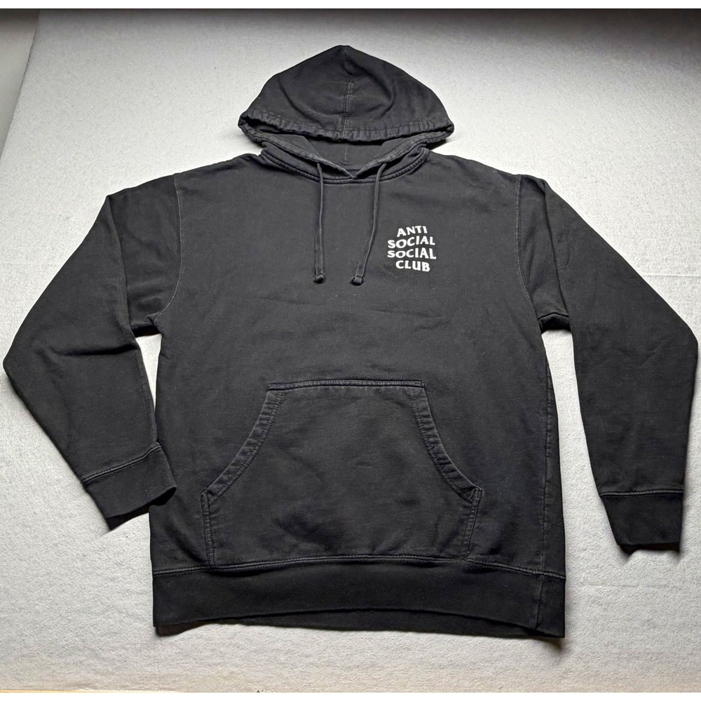 Anti Social Social Club Men's Black Pullover Hoodie Size L